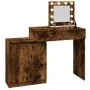 Tocador con luces LED roble ahumado 115x37x110,5 cm de , Tocadores para dormitorios - Ref: Foro24-848231, Precio: 116,75 €, D...
