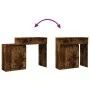 Tocador con luces LED roble ahumado 115x37x110,5 cm de , Tocadores para dormitorios - Ref: Foro24-848231, Precio: 116,75 €, D...