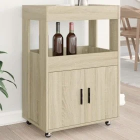 Barwagen aus Sonoma-Eichen-Ingenieurholz 60x39,5x89 cm von , Sideboards - Ref: Foro24-848271, Preis: 106,95 €, Rabatt: %