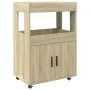 Carrito de bar madera de ingeniería roble Sonoma 60x39,5x89 cm de , Aparadores - Ref: Foro24-848271, Precio: 106,95 €, Descue...