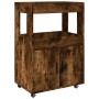 Carrito de bar madera de ingeniería roble ahumado 60x39,5x89 cm de , Aparadores - Ref: Foro24-848273, Precio: 102,97 €, Descu...