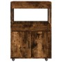 Carrito de bar madera de ingeniería roble ahumado 60x39,5x89 cm de , Aparadores - Ref: Foro24-848273, Precio: 102,97 €, Descu...