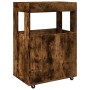 Carrito de bar madera de ingeniería roble ahumado 60x39,5x89 cm de , Aparadores - Ref: Foro24-848273, Precio: 102,97 €, Descu...