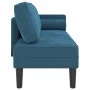 Sofá diván con cojines terciopelo azul de , Divanes - Ref: Foro24-4007570, Precio: 147,97 €, Descuento: %