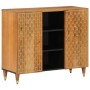 Armario auxiliar madera maciza de mango 90x33x75 cm de , Almacenamiento para CD y DVD - Ref: Foro24-358312, Precio: 184,21 €,...