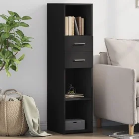 Aparador alto madera de ingeniería negro 30x42,5x124 cm de , Aparadores - Ref: Foro24-846153, Precio: 70,76 €, Descuento: %