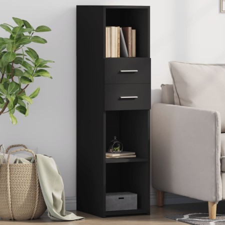 Aparador alto madera de ingeniería negro 30x42,5x124 cm de , Aparadores - Ref: Foro24-846153, Precio: 71,70 €, Descuento: %