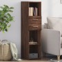 Aparador alto madera de ingeniería marrón roble 30x42,5x124 cm de , Aparadores - Ref: Foro24-846158, Precio: 65,24 €, Descuen...