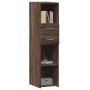 Aparador alto madera de ingeniería marrón roble 30x42,5x124 cm de , Aparadores - Ref: Foro24-846158, Precio: 65,24 €, Descuen...