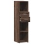 Aparador alto madera de ingeniería marrón roble 30x42,5x124 cm de , Aparadores - Ref: Foro24-846158, Precio: 65,24 €, Descuen...