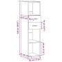 Aparador alto madera de ingeniería marrón roble 30x42,5x124 cm de , Aparadores - Ref: Foro24-846158, Precio: 65,24 €, Descuen...