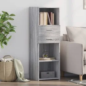 Aparador alto madera de ingeniería gris Sonoma 40x42,5x124 cm de , Aparadores - Ref: Foro24-846164, Precio: 67,37 €, Descuent...