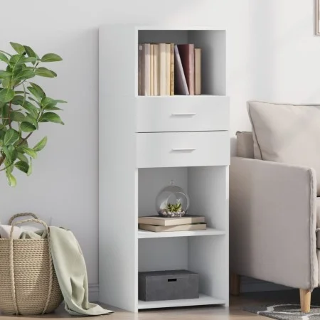 Aparador alto madera de ingeniería blanco 45x42,5x124 cm de , Aparadores - Ref: Foro24-846166, Precio: 76,05 €, Descuento: %