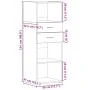 Aparador alto madera de ingeniería blanco 45x42,5x124 cm de , Aparadores - Ref: Foro24-846166, Precio: 76,05 €, Descuento: %
