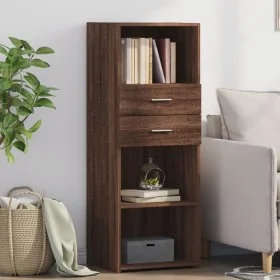 Tall brown oak veneer highboard 45x42.5x124 cm by , Sideboards - Ref: Foro24-846172, Price: 91,17 €, Discount: %