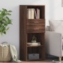 Aparador alto madera de ingeniería marrón roble 45x42,5x124 cm de , Aparadores - Ref: Foro24-846172, Precio: 92,60 €, Descuen...