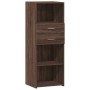 Aparador alto madera de ingeniería marrón roble 45x42,5x124 cm de , Aparadores - Ref: Foro24-846172, Precio: 92,60 €, Descuen...