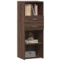 Aparador alto madera de ingeniería marrón roble 45x42,5x124 cm de , Aparadores - Ref: Foro24-846172, Precio: 92,60 €, Descuen...