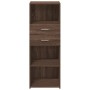 Aparador alto madera de ingeniería marrón roble 45x42,5x124 cm de , Aparadores - Ref: Foro24-846172, Precio: 92,60 €, Descuen...