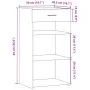 Aparador de madera de ingeniería marrón roble 50x42,5x93 cm de , Aparadores - Ref: Foro24-846333, Precio: 64,82 €, Descuento: %