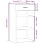 Aparador de madera de ingeniería marrón roble 50x42,5x93 cm de , Aparadores - Ref: Foro24-846333, Precio: 65,64 €, Descuento: %