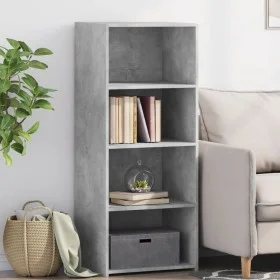 Aparador alto madera de ingeniería gris hormigón 50x41x124 cm de , Aparadores - Ref: Foro24-846400, Precio: 73,33 €, Descuent...