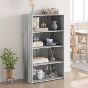 Aparador alto madera de ingeniería gris Sonoma 70x41x124 cm de , Aparadores - Ref: Foro24-846409, Precio: 90,21 €, Descuento: %