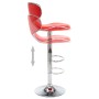 323645  Bar Stools 2 pcs Red Faux Leather en Taburetes de cocina | Comprar online en Foru.es