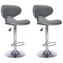 323648  Bar Stools 2 pcs Grey Faux Leather en Taburetes de cocina | Comprar online en Foru.es