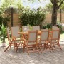 Juego comedor de jardín 9 pzas madera maciza acacia y textileno de , Conjuntos de jardín - Ref: Foro24-3279313, Precio: 845,8...