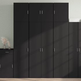 Aparador alto madera de ingeniería negro 80x42,5x249 cm de , Aparadores - Ref: Foro24-3281365, Precio: 282,49 €, Descuento: %