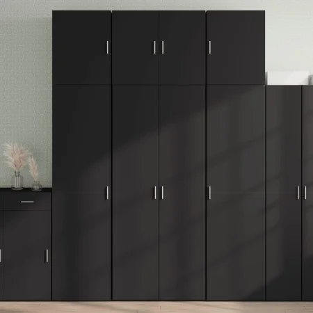 Aparador alto madera de ingeniería negro 80x42,5x249 cm de , Aparadores - Ref: Foro24-3281365, Precio: 277,60 €, Descuento: %