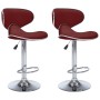 323649  Bar Stools 2 pcs Wine Red Faux Leather en Taburetes de cocina | Comprar online en Foru.es