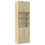 Aparador alto madera de ingeniería roble Sonoma 80x42,5x249 cm de , Aparadores - Ref: Foro24-3281359, Precio: 254,56 €, Descu...
