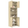 Aparador alto madera de ingeniería roble Sonoma 80x42,5x249 cm de , Aparadores - Ref: Foro24-3281359, Precio: 258,46 €, Descu...