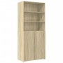 Aparador alto madera de ingeniería roble Sonoma 80x42,5x249 cm de , Aparadores - Ref: Foro24-3281359, Precio: 258,46 €, Descu...