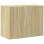 Aparador alto madera de ingeniería roble Sonoma 80x42,5x249 cm de , Aparadores - Ref: Foro24-3281359, Precio: 254,56 €, Descu...