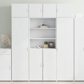 Aparador alto madera de ingeniería blanco 80x42,5x185 cm de , Aparadores - Ref: Foro24-3281378, Precio: 163,76 €, Descuento: %