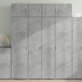 Aparador de madera de ingeniería gris hormigón 80x42,5x185 cm de , Aparadores - Ref: Foro24-3281437, Precio: 199,03 €, Descue...