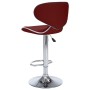 323649  Bar Stools 2 pcs Wine Red Faux Leather en Taburetes de cocina | Comprar online en Foru.es