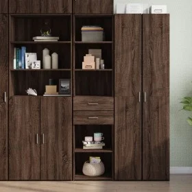 Aparador de madera de ingeniería marrón roble 45x42,5x185 cm de , Aparadores - Ref: Foro24-3281454, Precio: 129,13 €, Descuen...