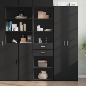 Aparador de madera de ingeniería negro 50x42,5x185 cm de , Aparadores - Ref: Foro24-3281456, Precio: 155,58 €, Descuento: %