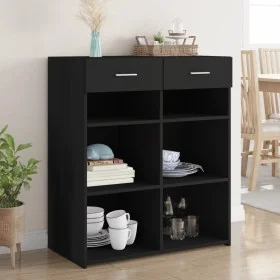 Aparador de madera de ingeniería negro 80x42,5x93 cm de , Aparadores - Ref: Foro24-3281477, Precio: 98,43 €, Descuento: %