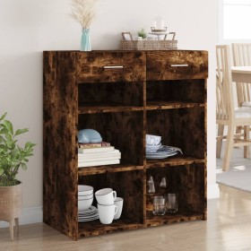 Aparador de madera de ingeniería roble ahumado 80x42,5x93 cm de , Aparadores - Ref: Foro24-3281480, Precio: 95,41 €, Descuent...
