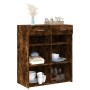 Aparador de madera de ingeniería roble ahumado 80x42,5x93 cm de , Aparadores - Ref: Foro24-3281480, Precio: 95,41 €, Descuent...