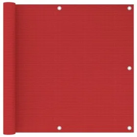 Red HDPE balcony awning 90x500 cm by vidaXL, Umbrellas - Ref: Foro24-311010, Price: 13,29 €, Discount: %