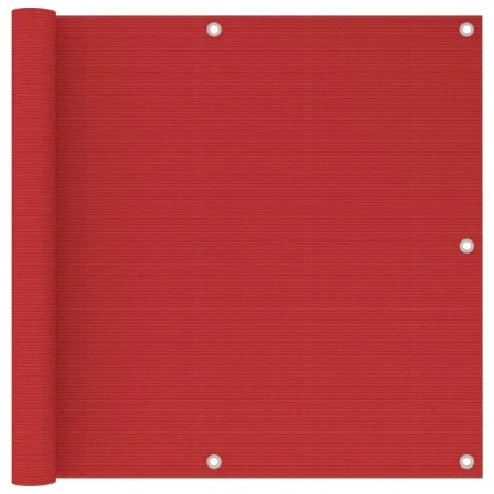 Toldo para balcón HDPE rojo 90x500 cm de vidaXL, Sombrillas - Ref: Foro24-311010, Precio: 13,29 €, Descuento: %