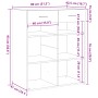 Aparador de madera de ingeniería roble ahumado 80x42,5x93 cm de , Aparadores - Ref: Foro24-3281480, Precio: 95,41 €, Descuent...