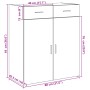 Aparador de madera de ingeniería marrón roble 80x42,5x93 cm de , Aparadores - Ref: Foro24-3281475, Precio: 136,22 €, Descuent...