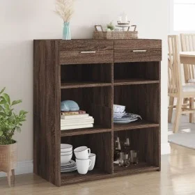 Aparador de madera de ingeniería marrón roble 80x42,5x93 cm de , Aparadores - Ref: Foro24-3281482, Precio: 97,09 €, Descuento: %